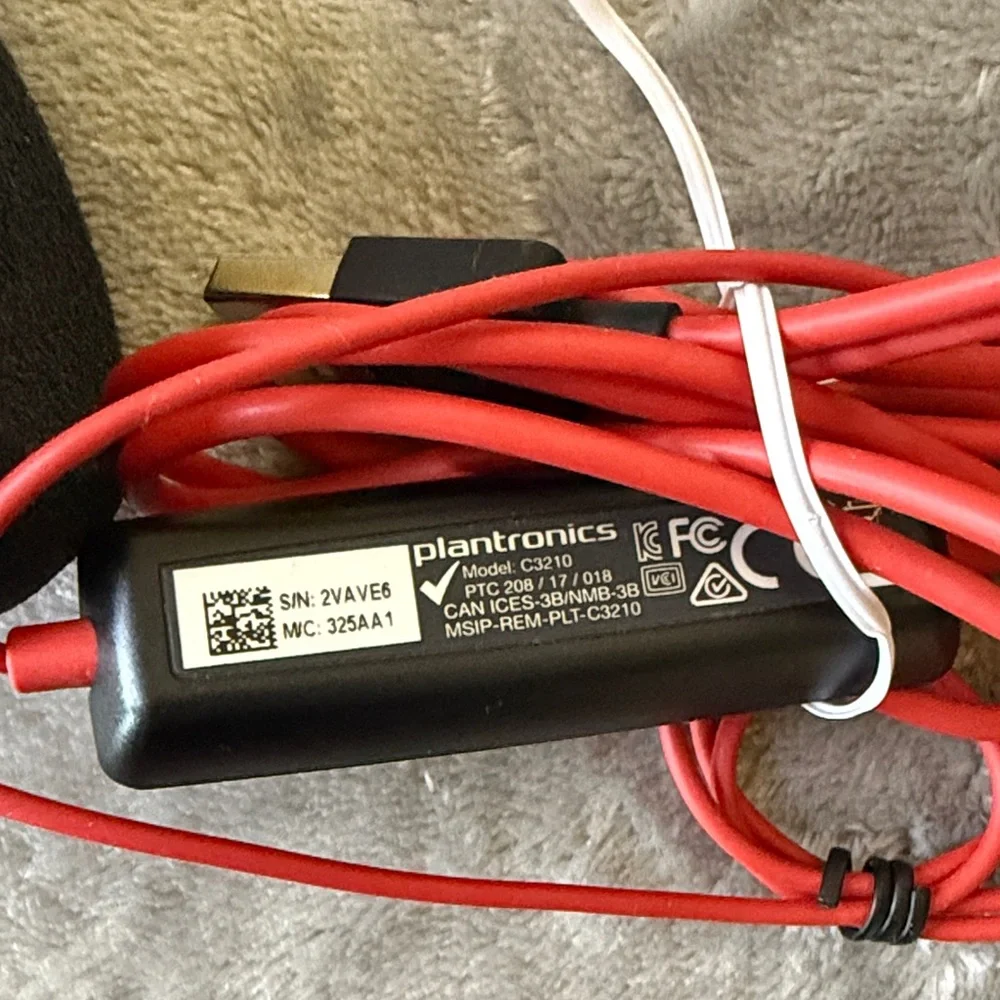 Red and Black Wired On-Ear Headset